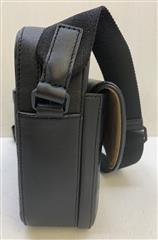 MCM Aren Messenger Bag in Black Maxi Monogram Nappa Leather